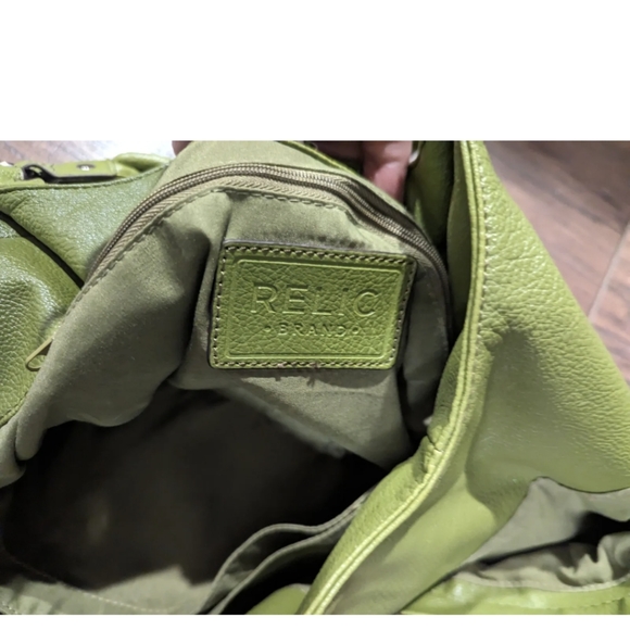 Relic Faux Pebbled Leather Satchel Purse Handbag Purse Zip Pockets Rope Handles - Picture 4 of 14